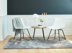 Bout De Canapé NYBO Ø55 Coloris Chêne/noir -Magasin De Meubles 100299