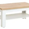 Table Basse MARKSKEL 60x110 Blanc/chêne