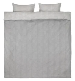 Parure De Lit Seersucker LOLA 240x220 Gris/blanc