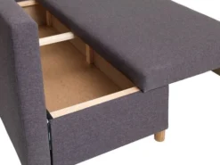 Canapé Convertible Méridienne HAMPEN Gris -Magasin De Meubles 113566