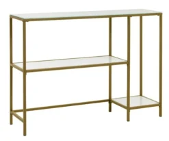 Console PANDRUP 30x110 Blanc/doré
