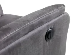 Fauteuil Inclinable ABILDSKOV électrique Tissu Gris -Magasin De Meubles 114708