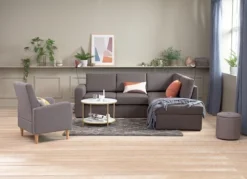 Table Basse GADEVANG Ø65 Blanc/doré -Magasin De Meubles 115233 1