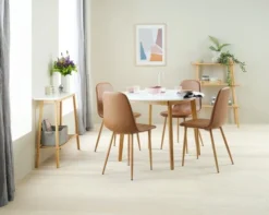 Chaise JONSTRUP Cognac/coloris Chêne -Magasin De Meubles 115266