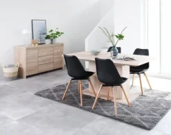 Royal Oak Chaise KASTRUP Noir/chêne -Magasin De Meubles 115286