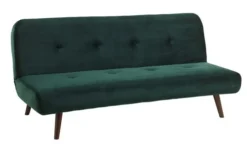 Canapé Convertible JUVRE Velours Vert Foncé