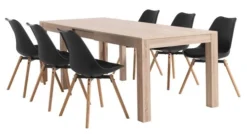 Royal Oak Chaise KASTRUP Noir/chêne -Magasin De Meubles 116992