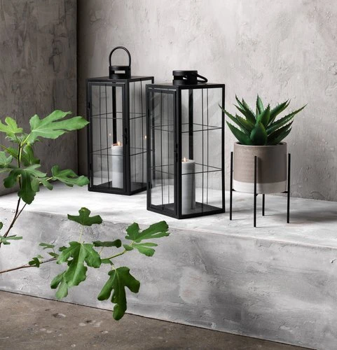 Lanterne VILLADS L20xL20xH50cm Noir 3 Lanterne VILLADS L20xL20xH50cm Noir – Image 3