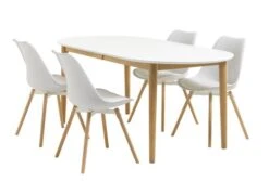 Table EGENS 90x190/270 Blanc -Magasin De Meubles 118353
