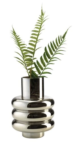 Vase MAGNUS Ø18xH24cm Argenté 2 Vase MAGNUS Ø18xH24cm Argenté – Image 2