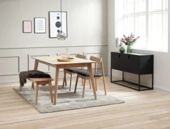 Buffet VIRUM 3 Portes Noir -Magasin De Meubles 119361