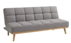 Canapé Convertible NEJEDE Tissu Gris Clair