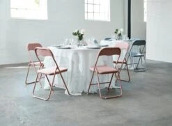 Chaise Pliante VOEL Velours Rose 7 Chaise Pliante VOEL Velours Rose -Magasin De Meubles 120215 1