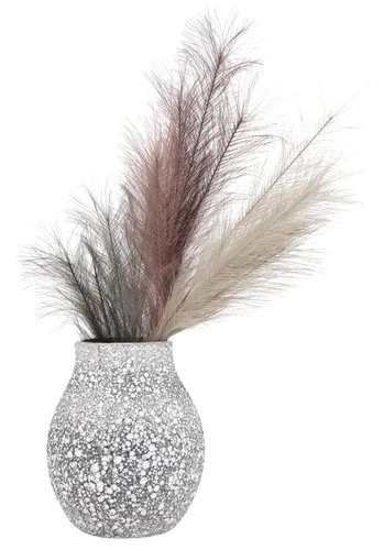 Vase MATHIAS Ø21xH25cm Gris 2 Vase MATHIAS Ø21xH25cm Gris – Image 2