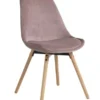 Royal Oak Chaise KASTRUP Velours Rose/chêne