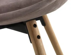 Royal Oak Chaise KASTRUP Velours Rose/chêne -Magasin De Meubles 126861