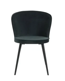 Chaise RISSKOV Velours Vert Foncé/noir -Magasin De Meubles 126872