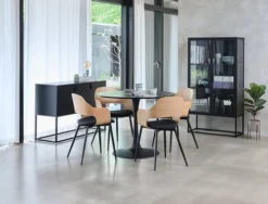 Vitrine VIRUM 2 Portes Noir -Magasin De Meubles 128713