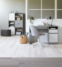 Bibliothèque BILLUND 3 Portes Blanc/béton -Magasin De Meubles 128844