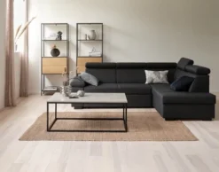 Canapé D'angle Convertible SAHL Gris Foncé -Magasin De Meubles 130977