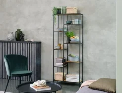 Chaise RISSKOV Velours Vert Foncé/noir -Magasin De Meubles 132113 1