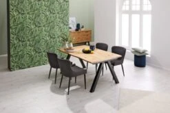 Royal Oak Table SANDBY 100x160 Chêne Naturel/noir -Magasin De Meubles 132723 1