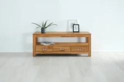 Royal Oak Meuble TV HAGE 139 Cm 3 Tiroirs Chêne -Magasin De Meubles 132783