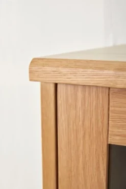 Royal Oak Vitrine SANDBY 3 Portes Chêne Naturel/noir -Magasin De Meubles 132856