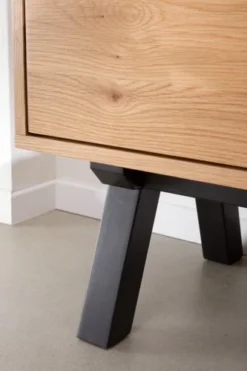 Royal Oak Meuble TV SANDBY 2 Portes Chêne Naturel/noir -Magasin De Meubles 132864