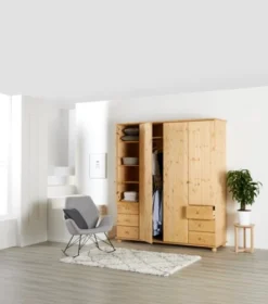 Armoire LYNE 200x224 Teintée -Magasin De Meubles 133648