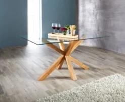 Royal Oak Table AGERBY 90x160 Verre/chêne -Magasin De Meubles 133851