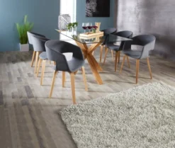 Royal Oak Table AGERBY 90x160 Verre/chêne -Magasin De Meubles 133856