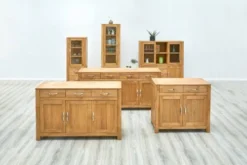 Royal Oak Vitrine HAGE 2+2 Portes 3 Tiroirs Chêne -Magasin De Meubles 135321