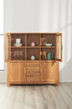 Royal Oak Vitrine HAGE 2+2 Portes 3 Tiroirs Chêne -Magasin De Meubles 135355