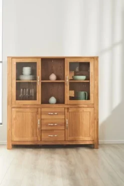 Royal Oak Vitrine HAGE 2+2 Portes 3 Tiroirs Chêne -Magasin De Meubles 135356