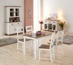 Buffet VILSTED 2 Portes Blanc/brun -Magasin De Meubles 137119