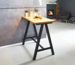 Royal Oak Table De Bar SANDBY 71x128 Chêne Naturel/noir -Magasin De Meubles 137272