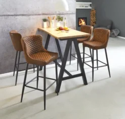 Royal Oak Table De Bar SANDBY 71x128 Chêne Naturel/noir -Magasin De Meubles 137277