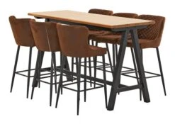 Royal Oak Table De Bar SANDBY 71x183 Chêne Naturel/noir -Magasin De Meubles 137289