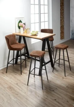 Royal Oak Table De Bar SANDBY 71x128 Chêne Naturel/noir -Magasin De Meubles 137297