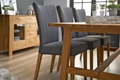 Chaise NORDRUP Tissu Gris/naturel -Magasin De Meubles 137513