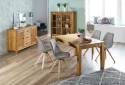 Chaise DREJHUS Tissu Gris Anthracite/naturel -Magasin De Meubles 137668