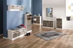 Commode ORLANDO 3 Tiroirs Blanc/gris -Magasin De Meubles 137694 1