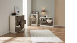 Commode OLDEKROG 7 Tiroirs Blanc/gris -Magasin De Meubles 137787