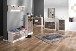 Commode OLDEKROG 7 Tiroirs Blanc/gris -Magasin De Meubles 137790