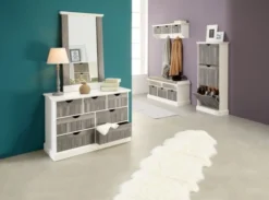 Banc OLDEKROG Blanc/gris -Magasin De Meubles 137802 2