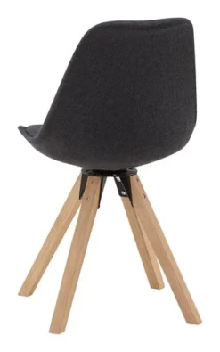 Chaise DREJHUS Tissu Gris Anthracite/naturel -Magasin De Meubles 138027