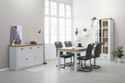 Armoire MARKSKEL 162x210 Blanc/coloris Chêne -Magasin De Meubles 139171