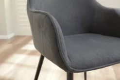 Chaise SABRO Tissu Gris/noir -Magasin De Meubles 139202