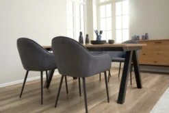 Royal Oak Table SANDBY 100x160 Chêne Naturel/noir -Magasin De Meubles 139215 2